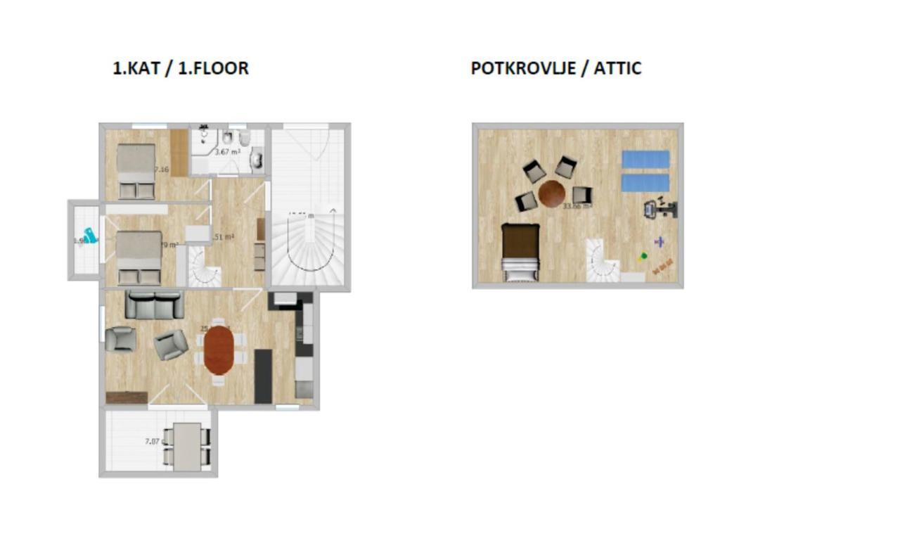 Golden Hope 4+1 Apartment Krk Veglia Exterior foto